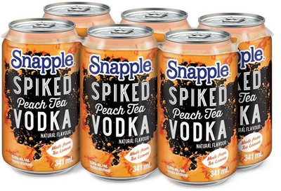 SNAPPLE SPIKED PEACH TEA VODKA 6CANS - 355mL