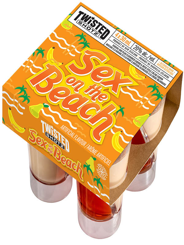 TWISTED SHOTZ SEX ON THE BEACH 4PACK