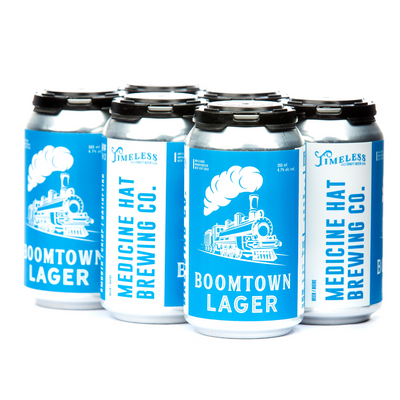 MHBREWCO BOOMTOWN LAGER 355mL 6CANS