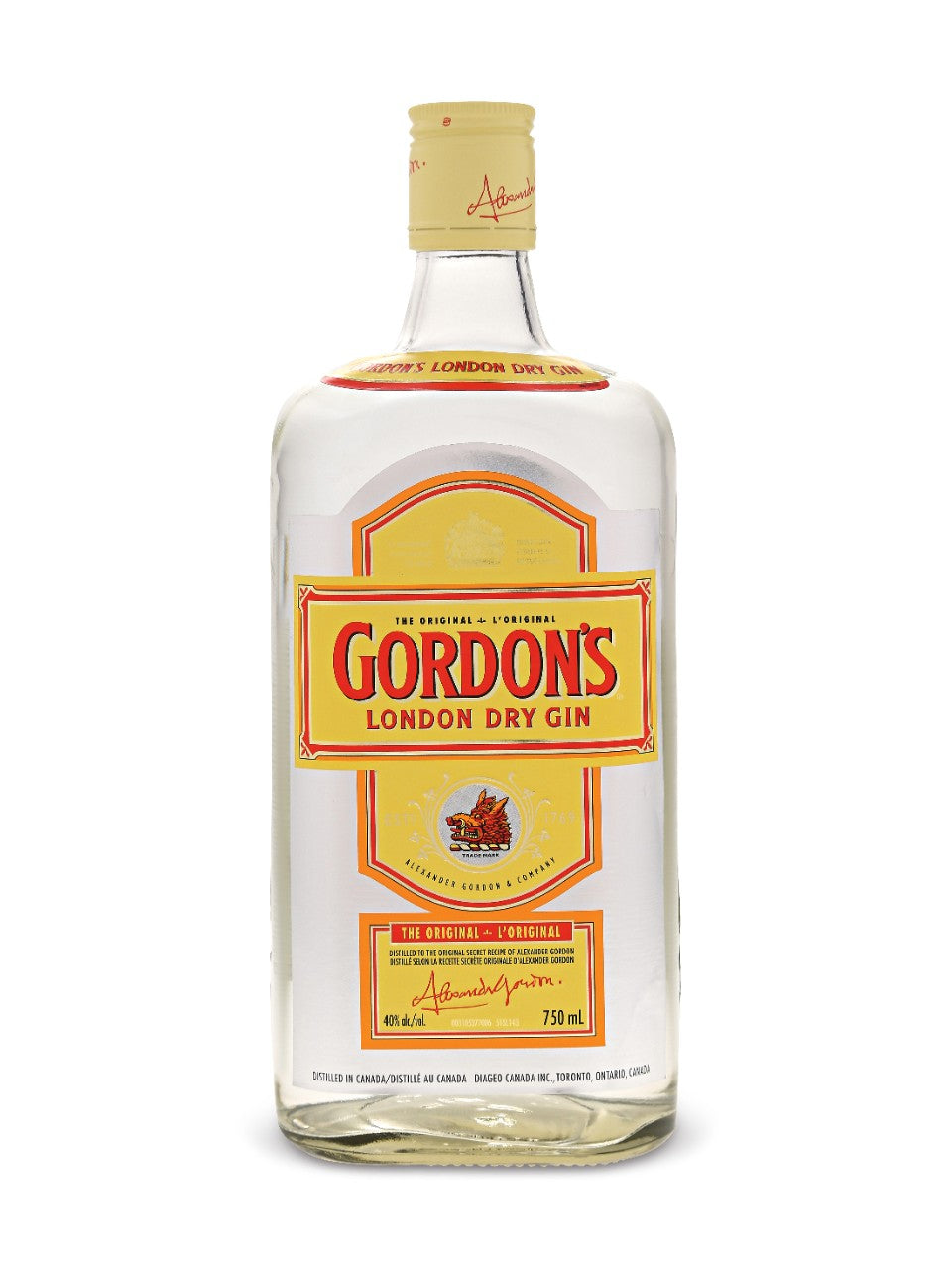 GORDON'S LONDON DRY GIN 750mL
