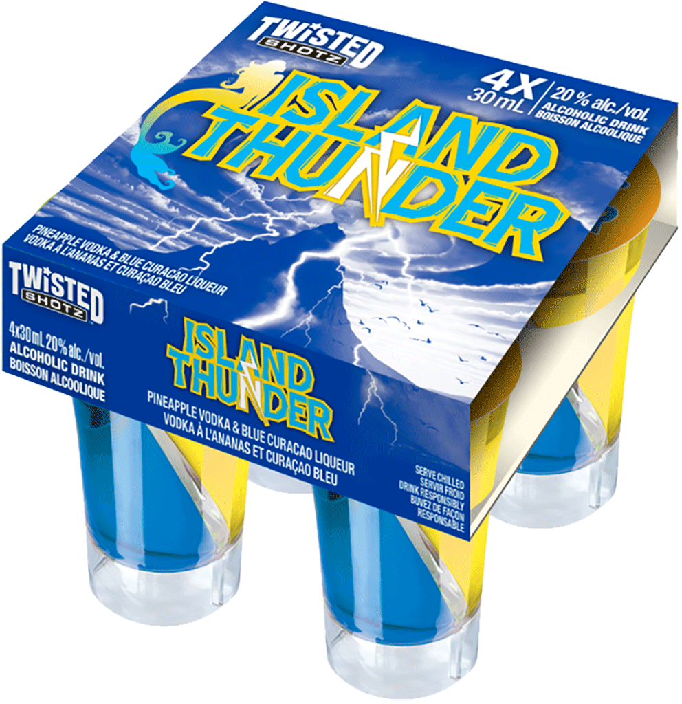 TWISTED SHOTZ ISLAND THUNDER 4PACK